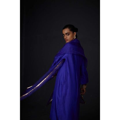 BRIH Persian Blue Embroidered Dupatta