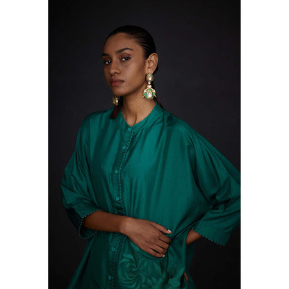 BRIH Evergreen Embroidered Kurta with Pant (Set of 2)