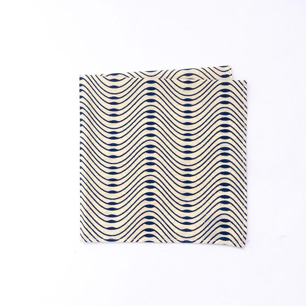 Bubber Blu Wave Pocket Square