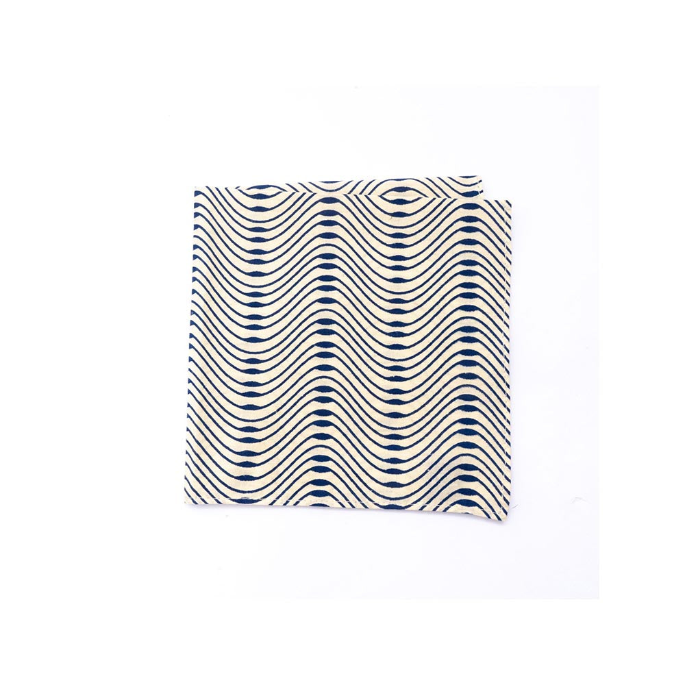 Bubber Blu Wave Pocket Square