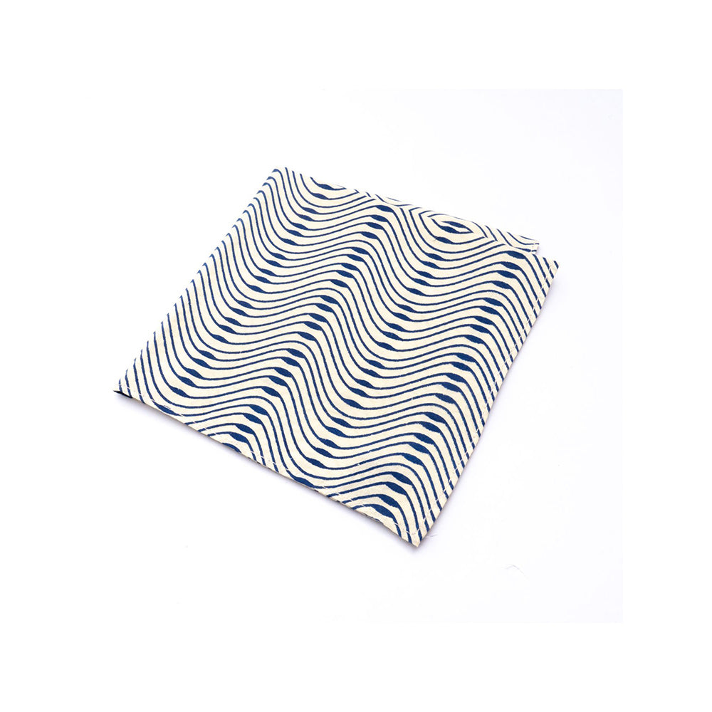 Bubber Blu Wave Pocket Square