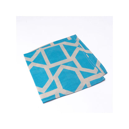 Bubber Blu Hex Pocket Square