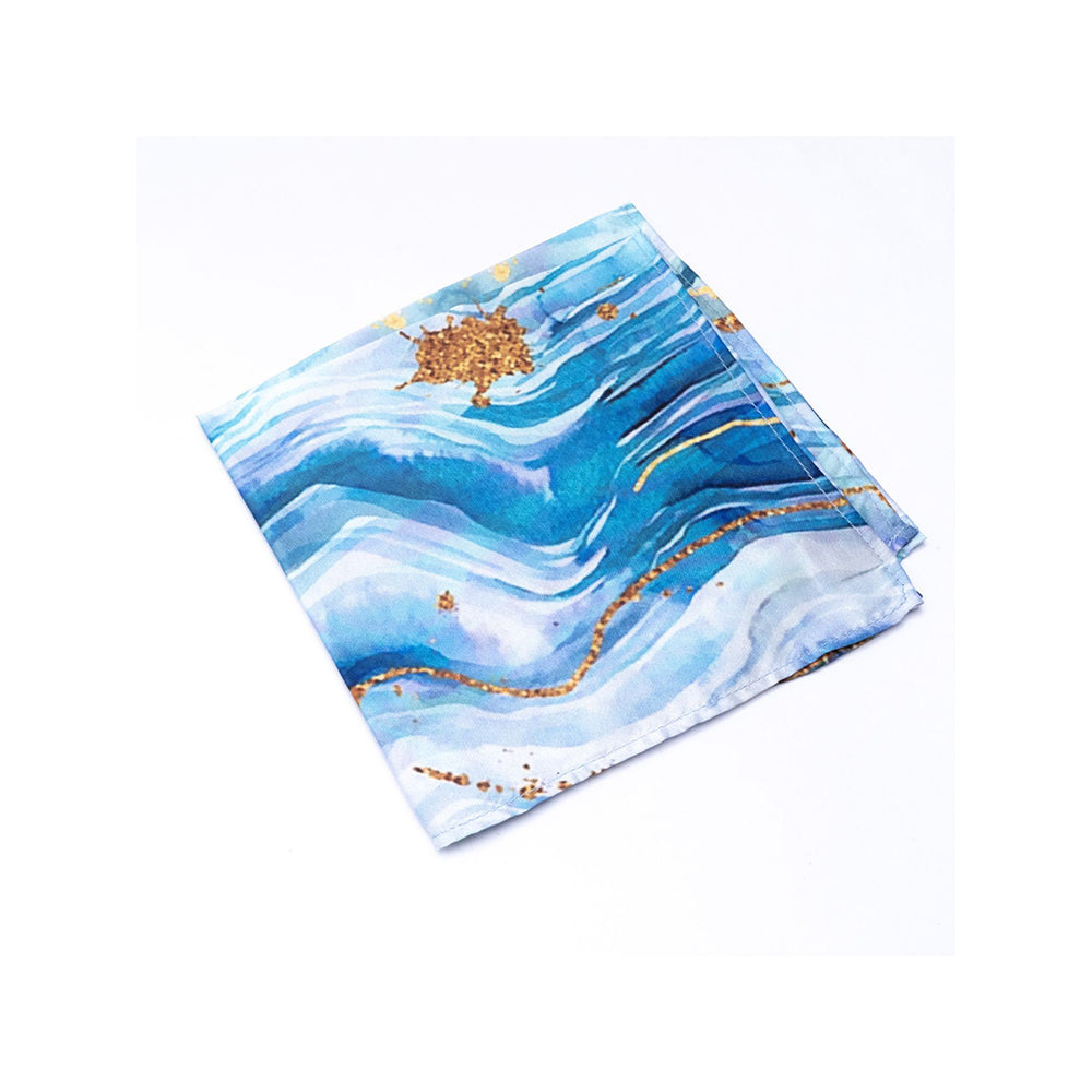 Bubber Blu Ocean Pocket Square