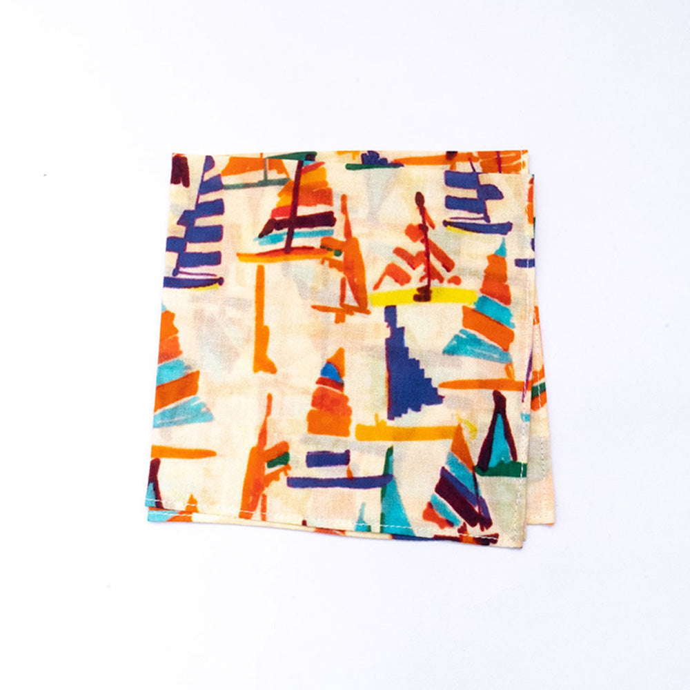 Bubber Blu Sailboat Pocket Square