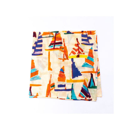 Bubber Blu Sailboat Pocket Square