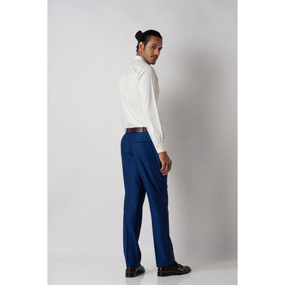 Bubber Blu Blanca Off White Chinese Collar Shirt