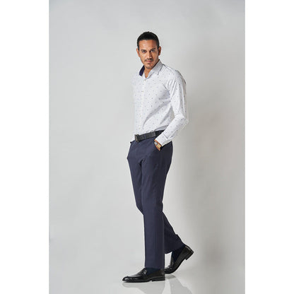 Bubber Blu Jonas Off White Bower Printed Shirt