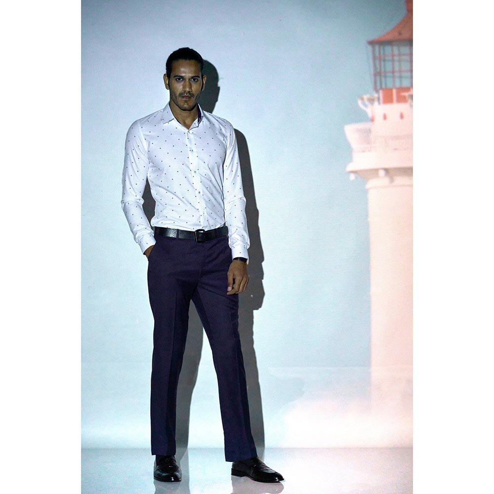 Bubber Blu Jonas Off White Bower Printed Shirt