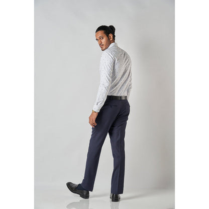 Bubber Blu Jonas Off White Bower Printed Shirt