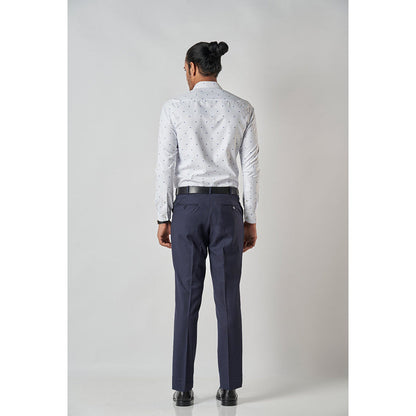 Bubber Blu Jonas Off White Bower Printed Shirt