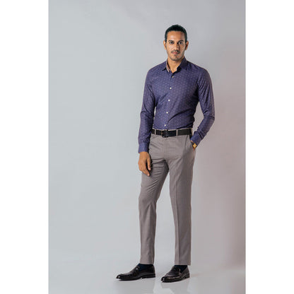 Bubber Blu Dunkirk Navy Calico Printed Shirt