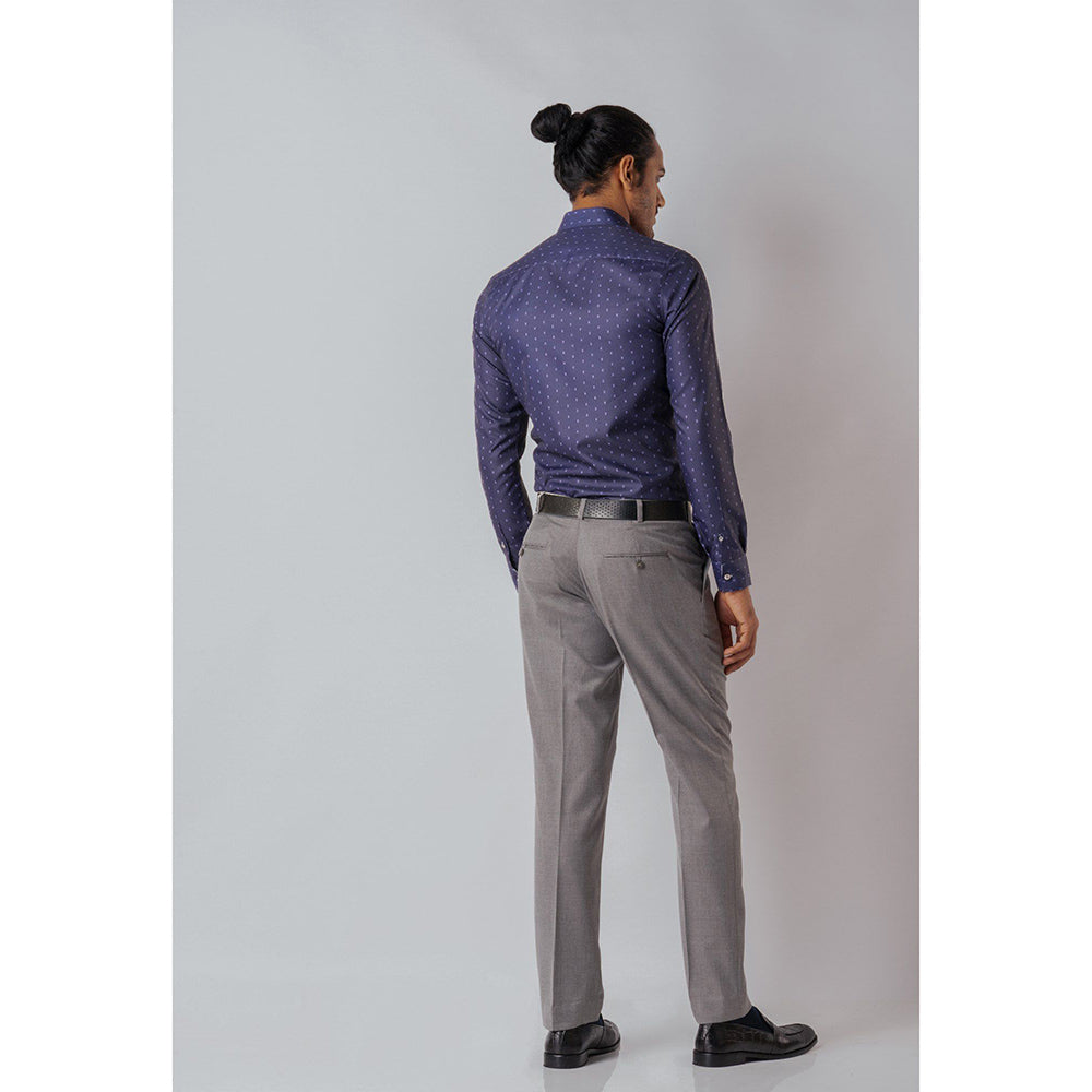 Bubber Blu Dunkirk Navy Calico Printed Shirt