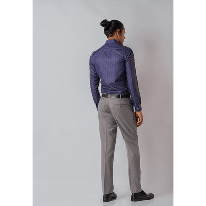 Bubber Blu Dunkirk Navy Calico Printed Shirt