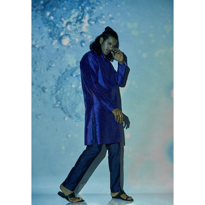 Bubber Blu Hudson Orbit Navy Blue Kurta