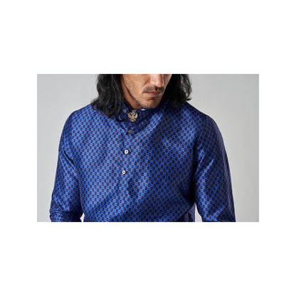 Bubber Blu Hudson Orbit Navy Blue Kurta