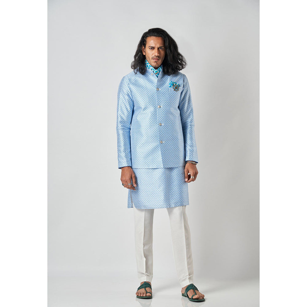 Bubber Blu Bastian Sky Compass Rose Light Blue Kurta