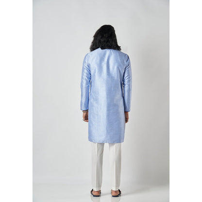 Bubber Blu Brenton White Cardinal Light Blue Kurta
