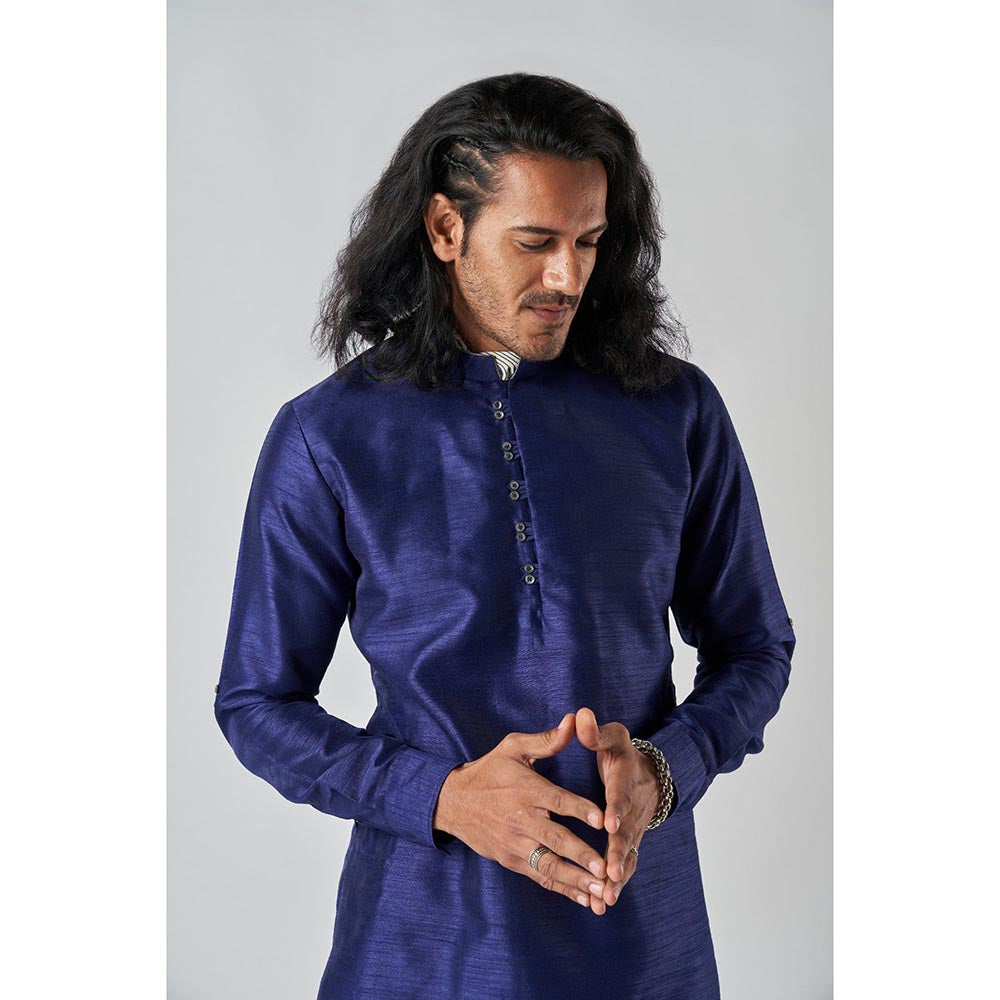 Bubber Blu Davey Indigo Helm Navy Blue Kurta