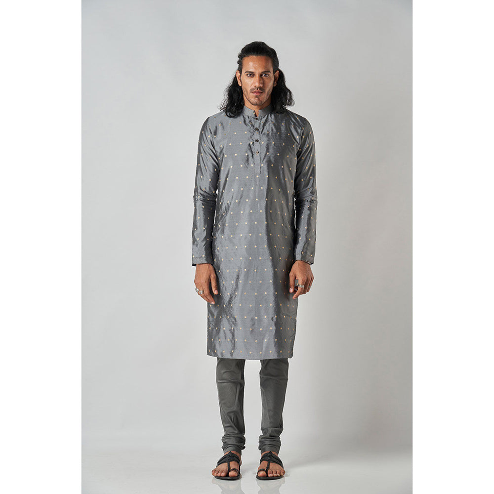 Bubber Blu Vasco Clover Grey Kurta