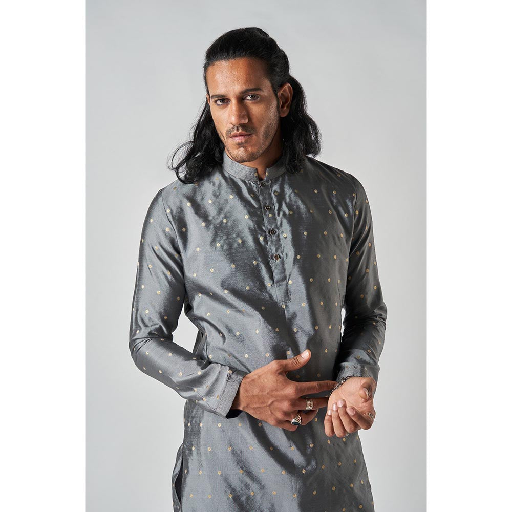 Bubber Blu Vasco Clover Grey Kurta