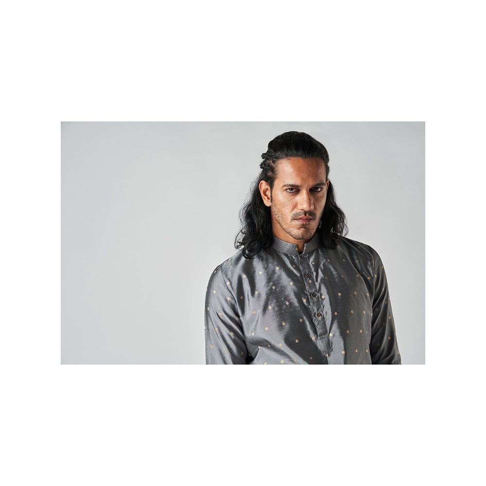 Bubber Blu Vasco Clover Grey Kurta