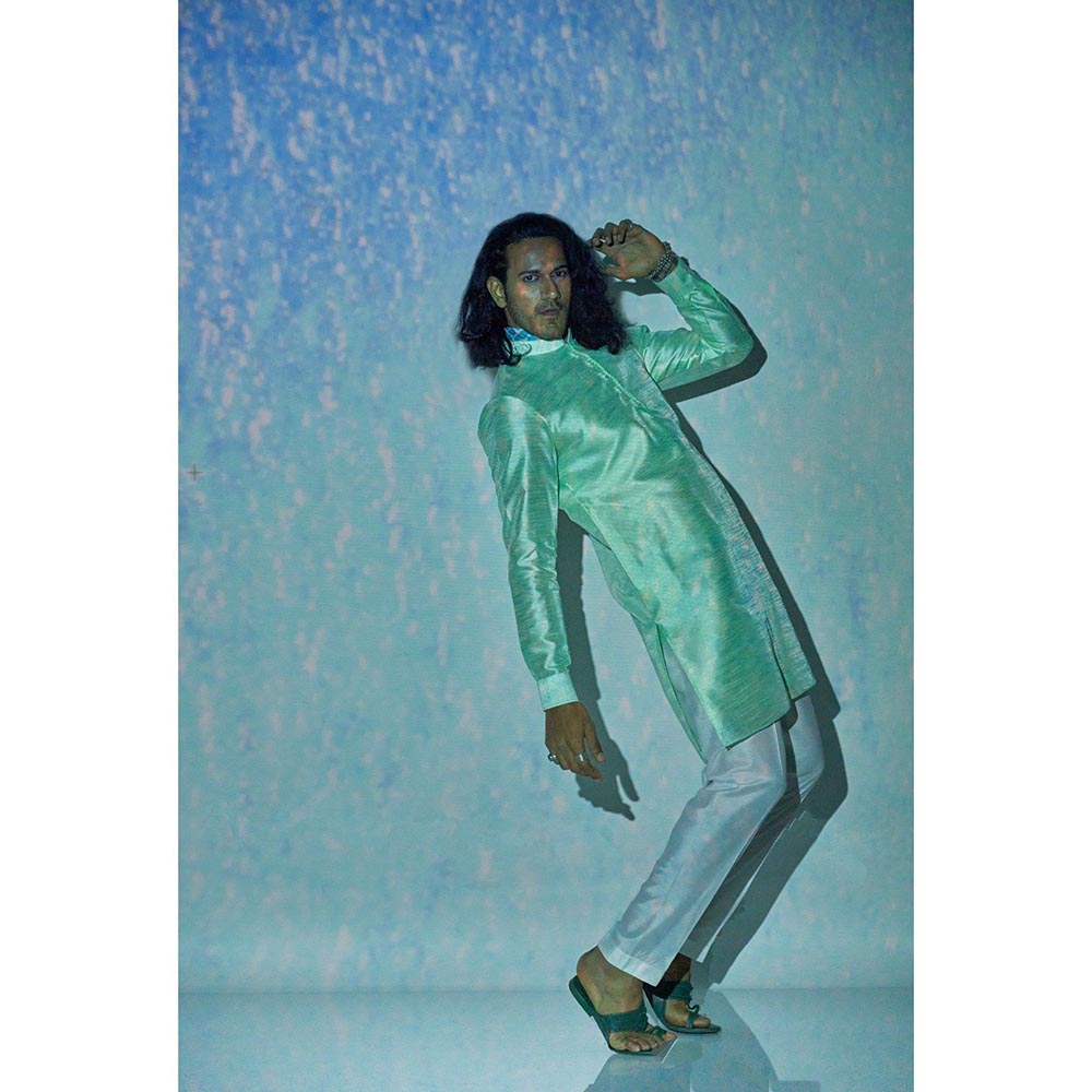 Bubber Blu Quint Light Mint Green Kurta