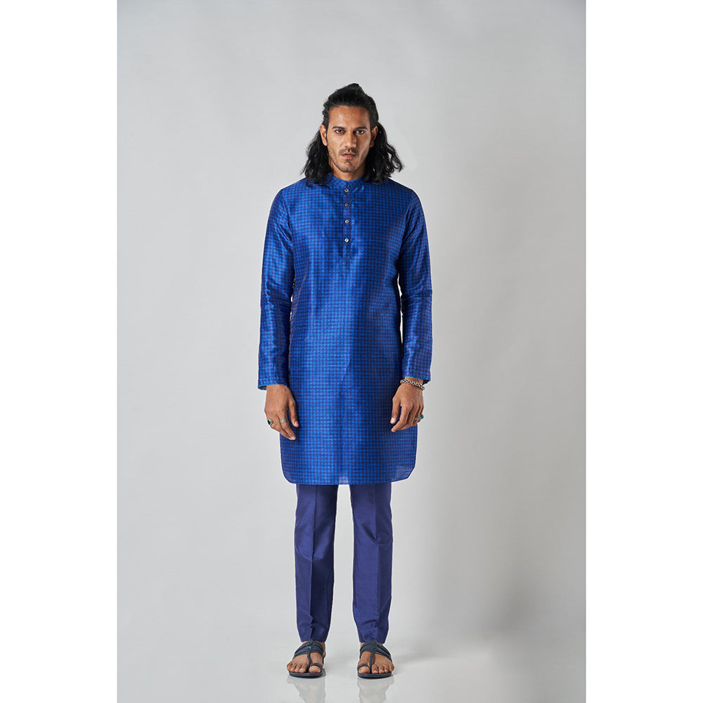 Bubber Blu Benson Prussian Navy Blue Kurta