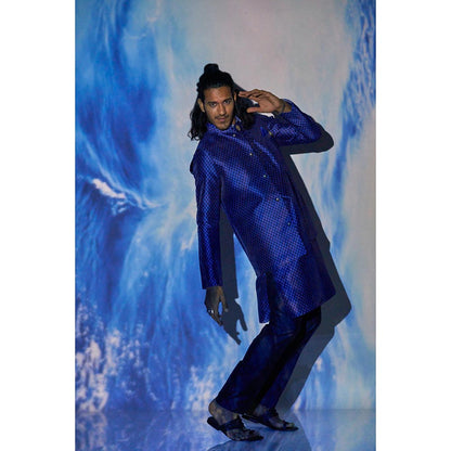 Bubber Blu Braiden Bandhi Orbit Navy Blue Nehru Jacket
