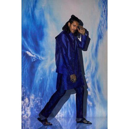 Bubber Blu Braiden Bandhi Orbit Navy Blue Nehru Jacket