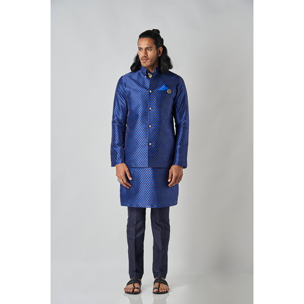 Bubber Blu Braiden Bandhi Orbit Navy Blue Nehru Jacket
