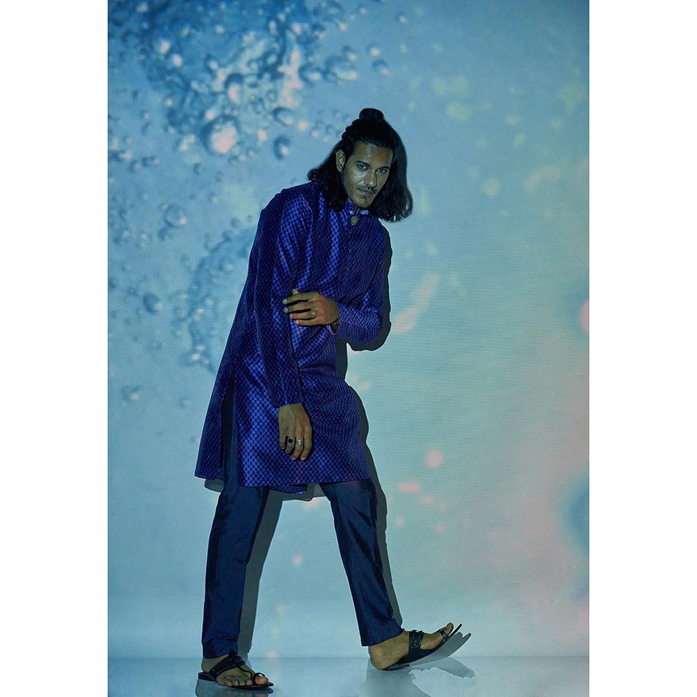 Bubber Blu Hudson Navy Orbit Kurta