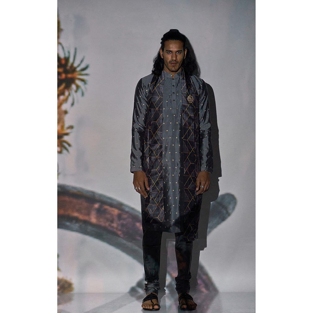 Bubber Blu Vasco Grey Clover Kurta