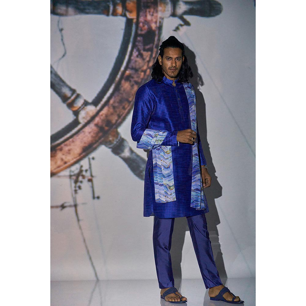 Bubber Blu Benson Prussian Blue Kurta