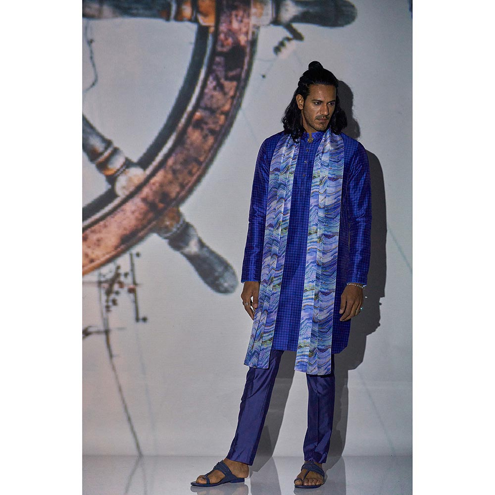 Bubber Blu Benson Prussian Blue Kurta