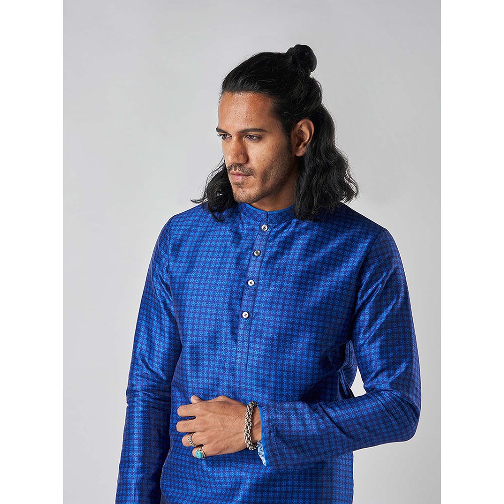 Bubber Blu Benson Prussian Blue Kurta