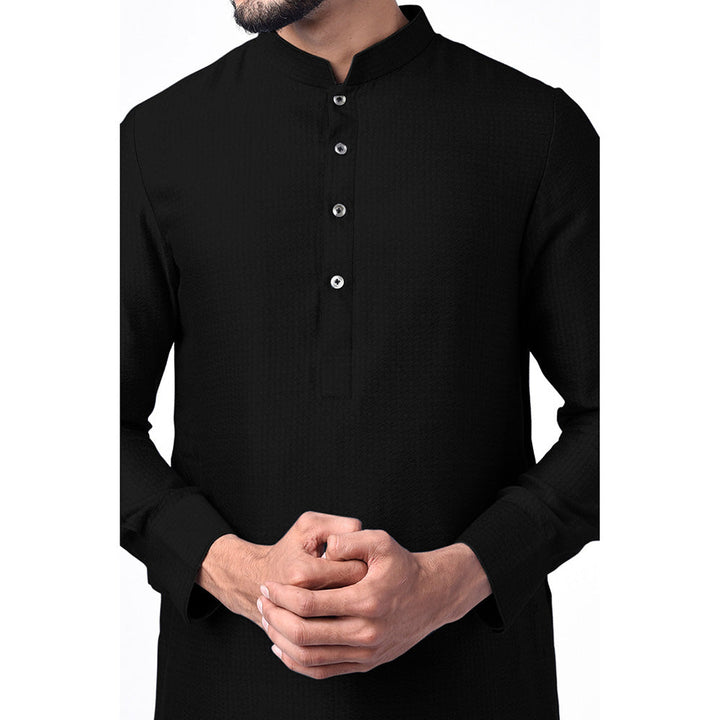 Bubber Couture Black Tanay Kurta (Set of 2)