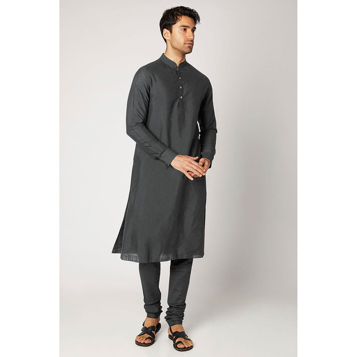 Bubber Couture Grey Devraj Kurta (Set of 2)