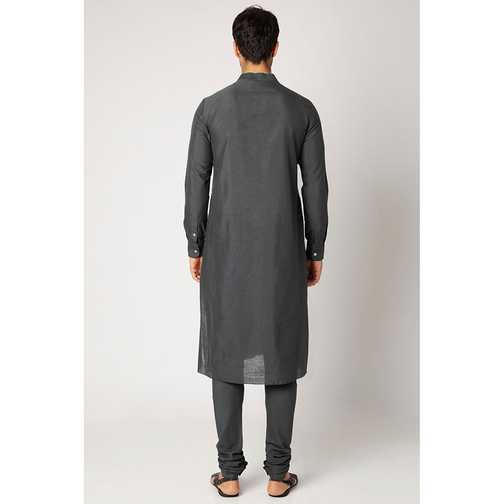 Bubber Couture Grey Devraj Kurta (Set of 2)