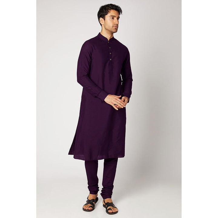 Bubber Couture Purple Viraj Kurta (Set of 2)