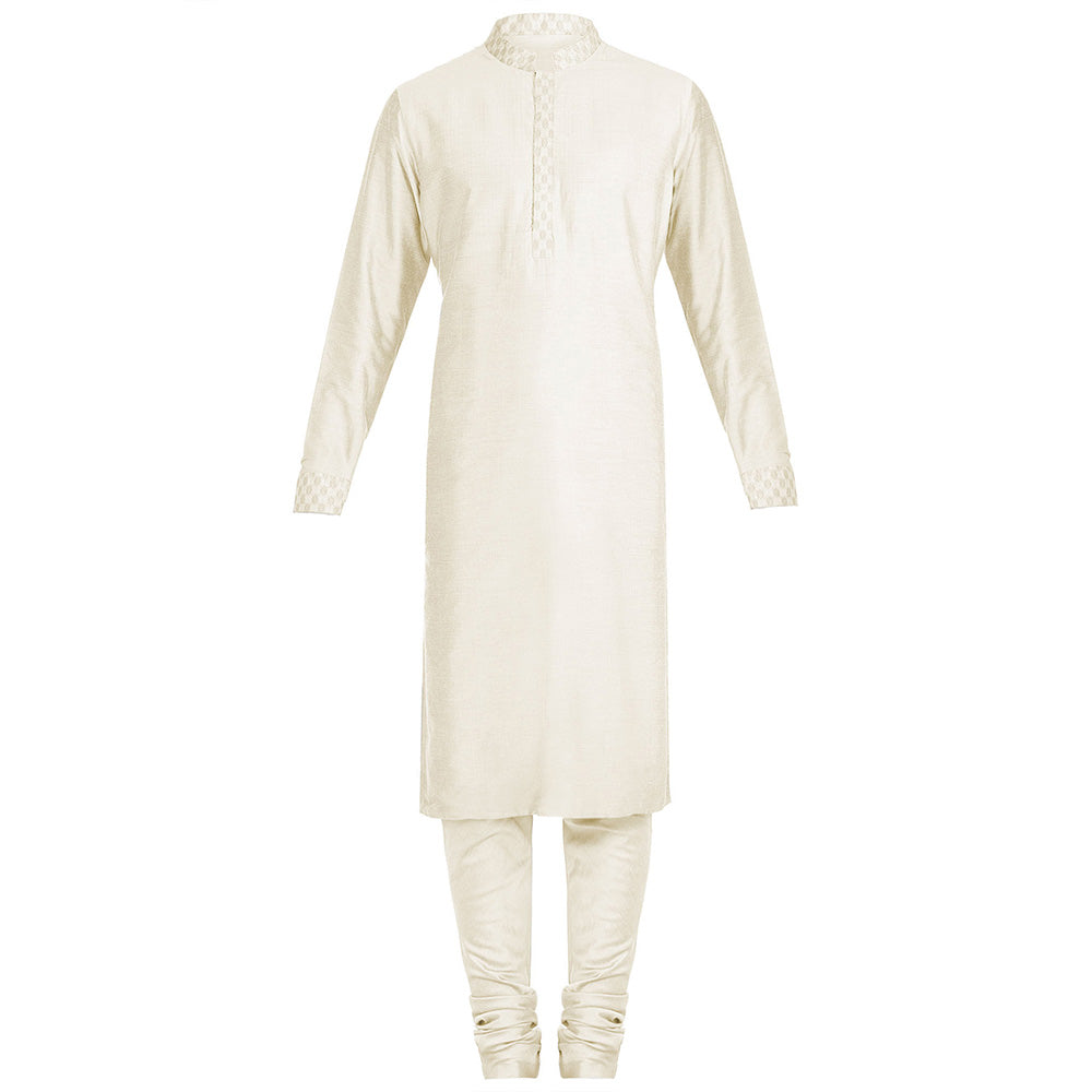 Bubber Couture Off White Amar Kurta (Set of 2)