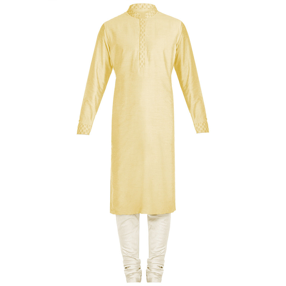 Bubber Couture Yellow Laksh Kurta (Set of 2)