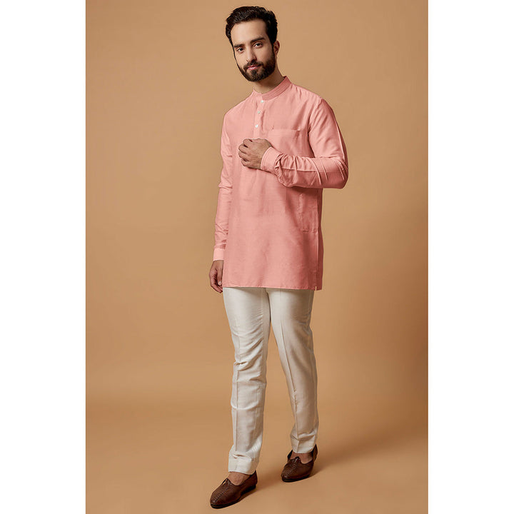 Bubber Couture Peach Kanav Shirt Kurta