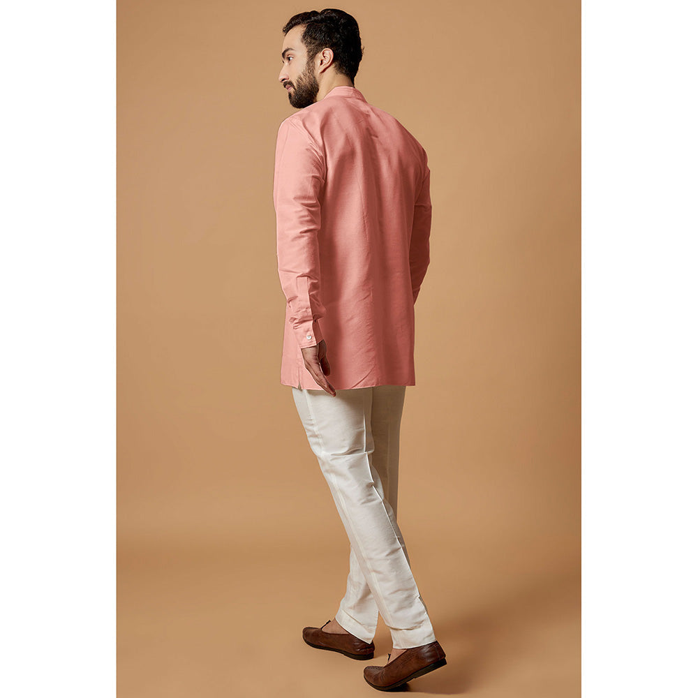 Bubber Couture Peach Kanav Shirt Kurta