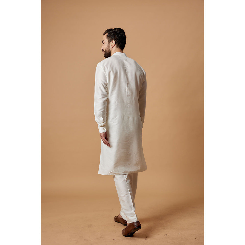 Bubber Couture White Shiv Shirt Kurta (Set of 2)