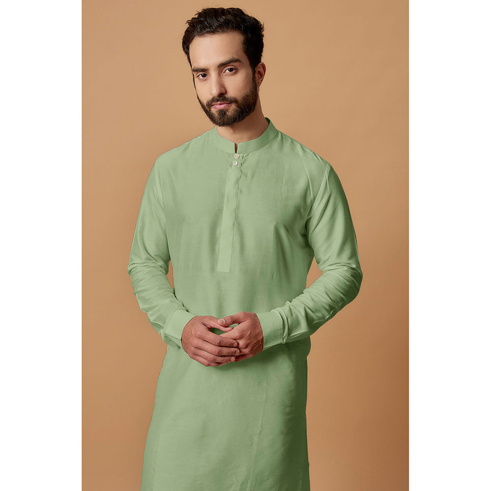 Bubber Couture Green Ekraj Shirt Kurta (Set of 2)