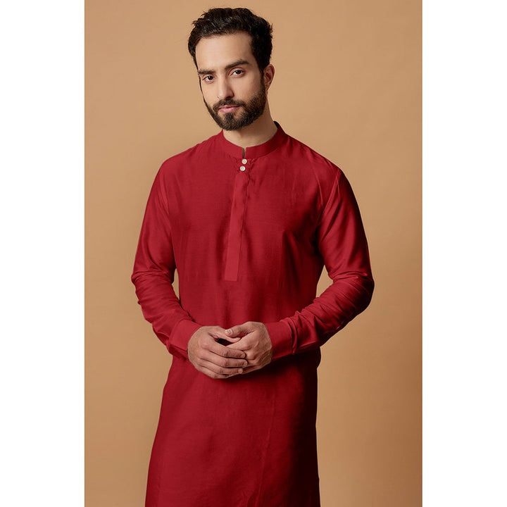 Bubber Couture Red Rudra Shirt Kurta (Set of 2)