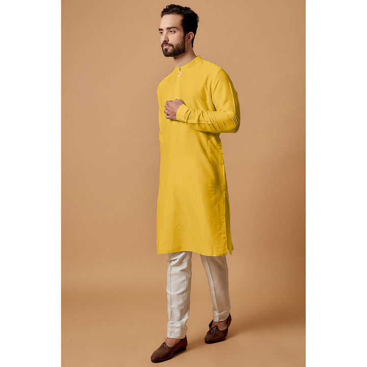 Bubber Couture Yellow Divij Shirt Kurta (Set of 2)