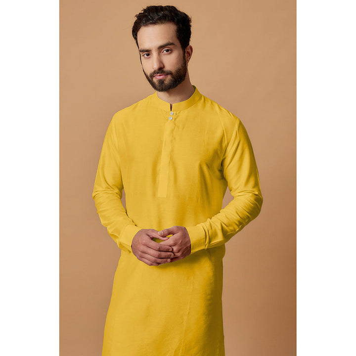 Bubber Couture Yellow Divij Shirt Kurta (Set of 2)