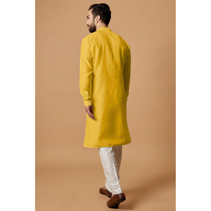 Bubber Couture Yellow Divij Shirt Kurta (Set of 2)