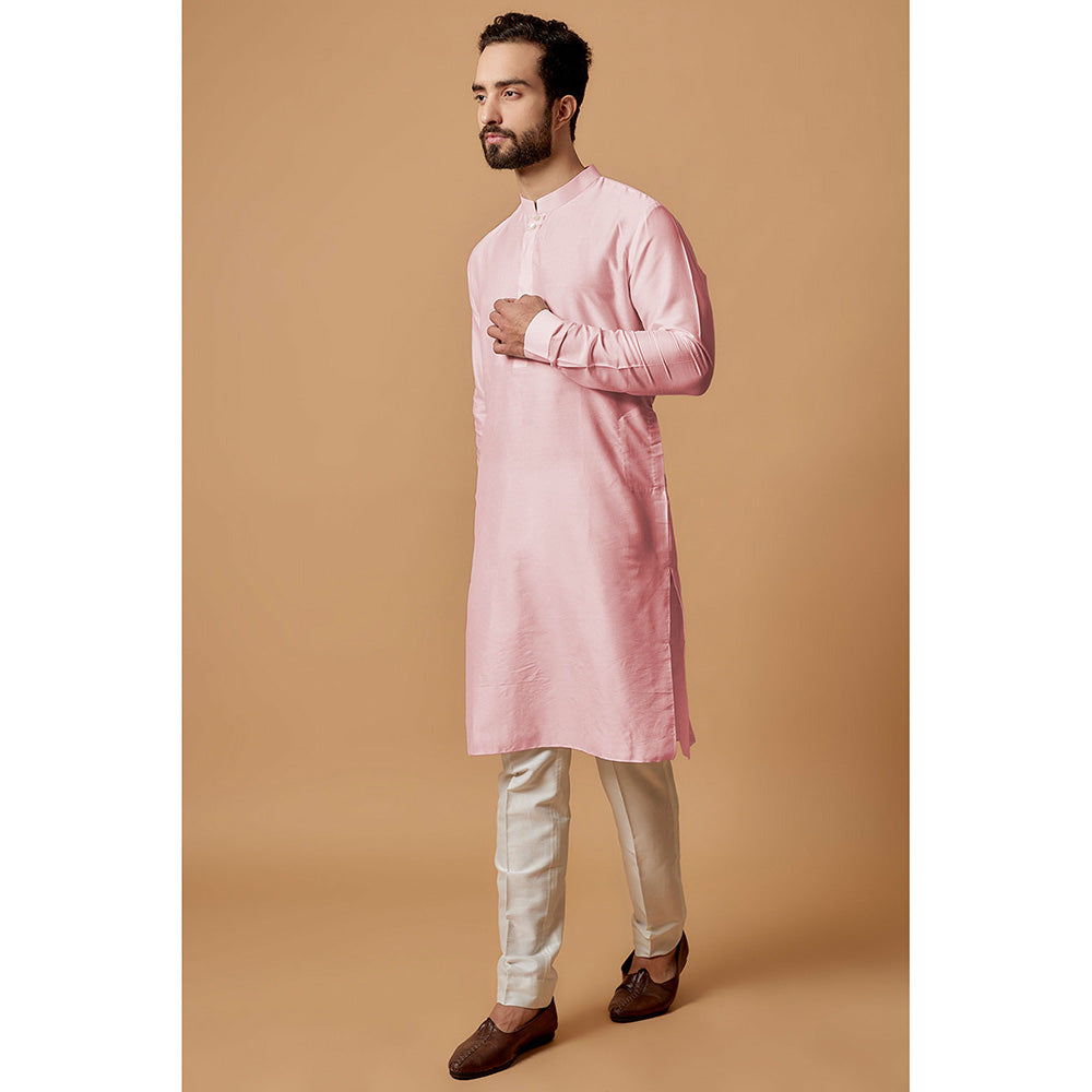 Bubber Couture Pink Shrey Shirt Kurta (Set of 2)